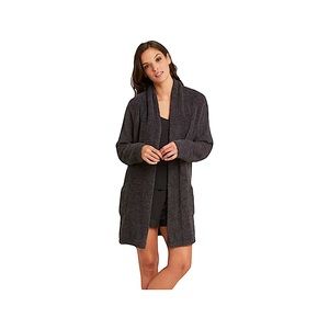 Stars above Charcoal Cozy Plush Sleep Feather Yarn Cardigan xs/s EUC